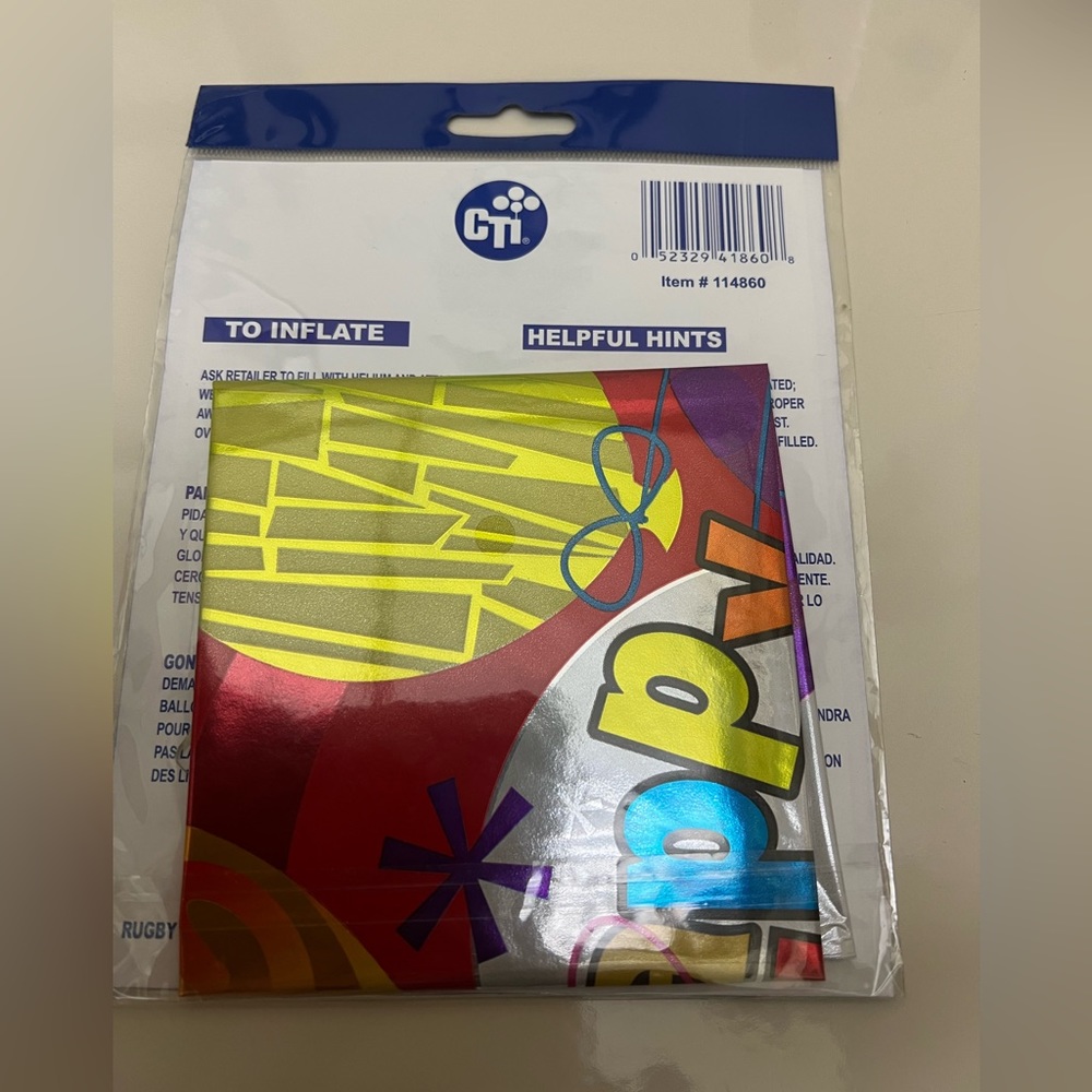🔵4/$20 CTI Balloon “Happy Birthday” Foil Balloon 18” - 45cm Durafloat NIP - Picture 2 of 2